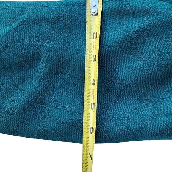 Womens 10P Modern Matriarch Vintage Rich Green Brocade Blazer Skirt Set - Picture 8 of 13